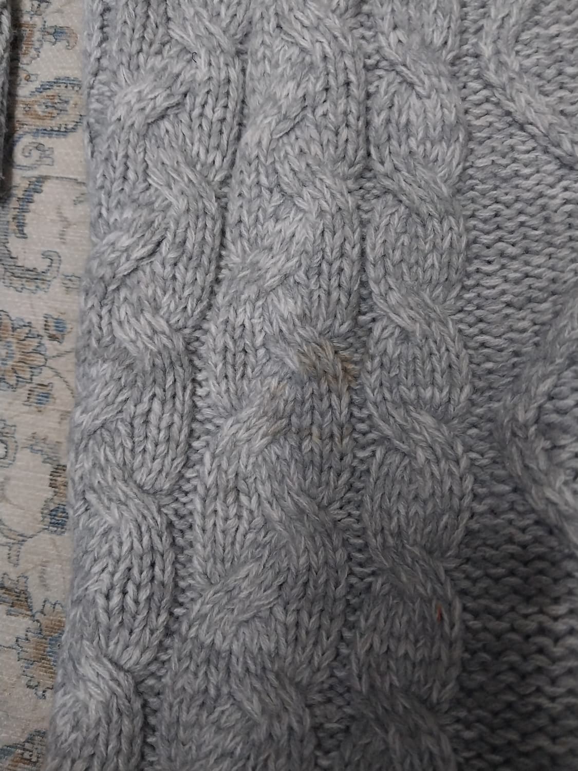 자라 맨 케이블 니트 롱 가디건 42 상품이미지3