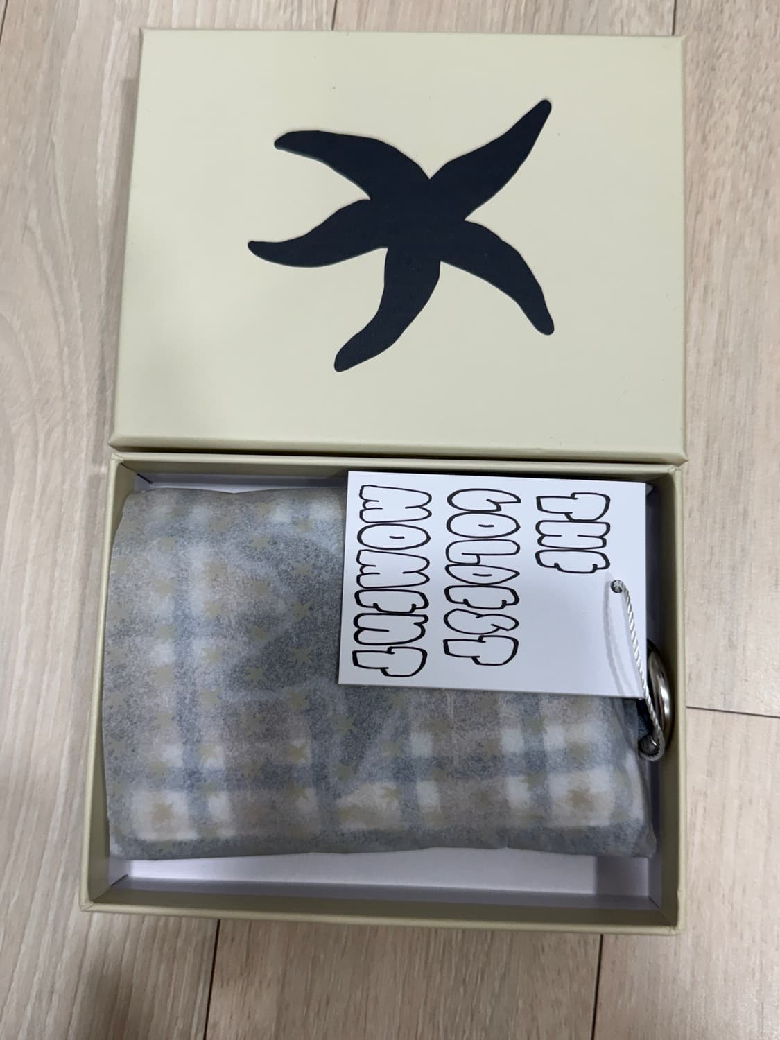 더콜디스트모먼트 스타 피쉬 패치 체크 파우치 카드 지갑 상품이미지5