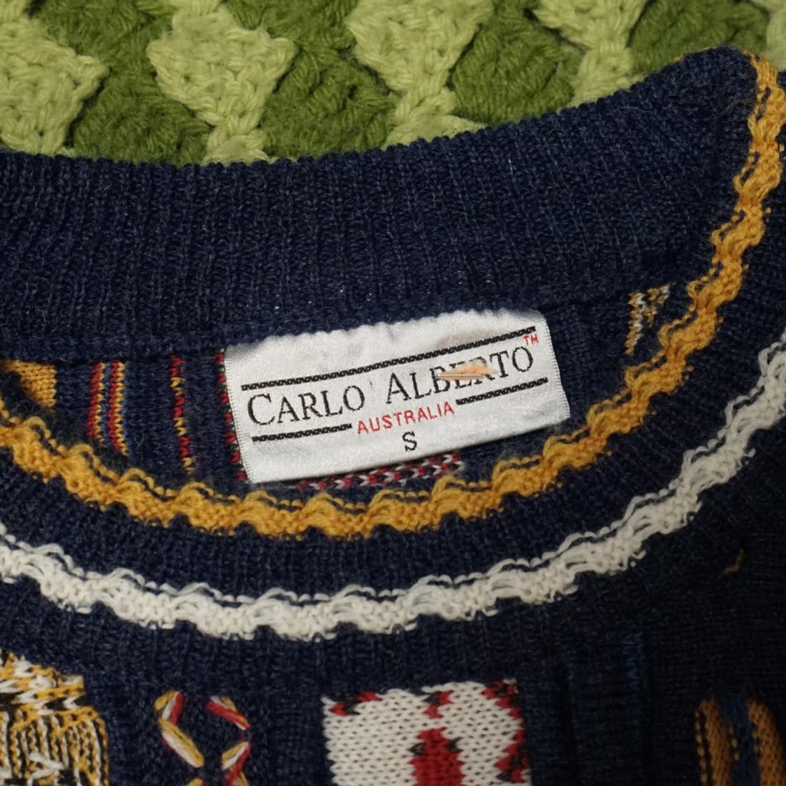 90s 오스트레일리아 Carlo 케이블 니트 상품이미지7