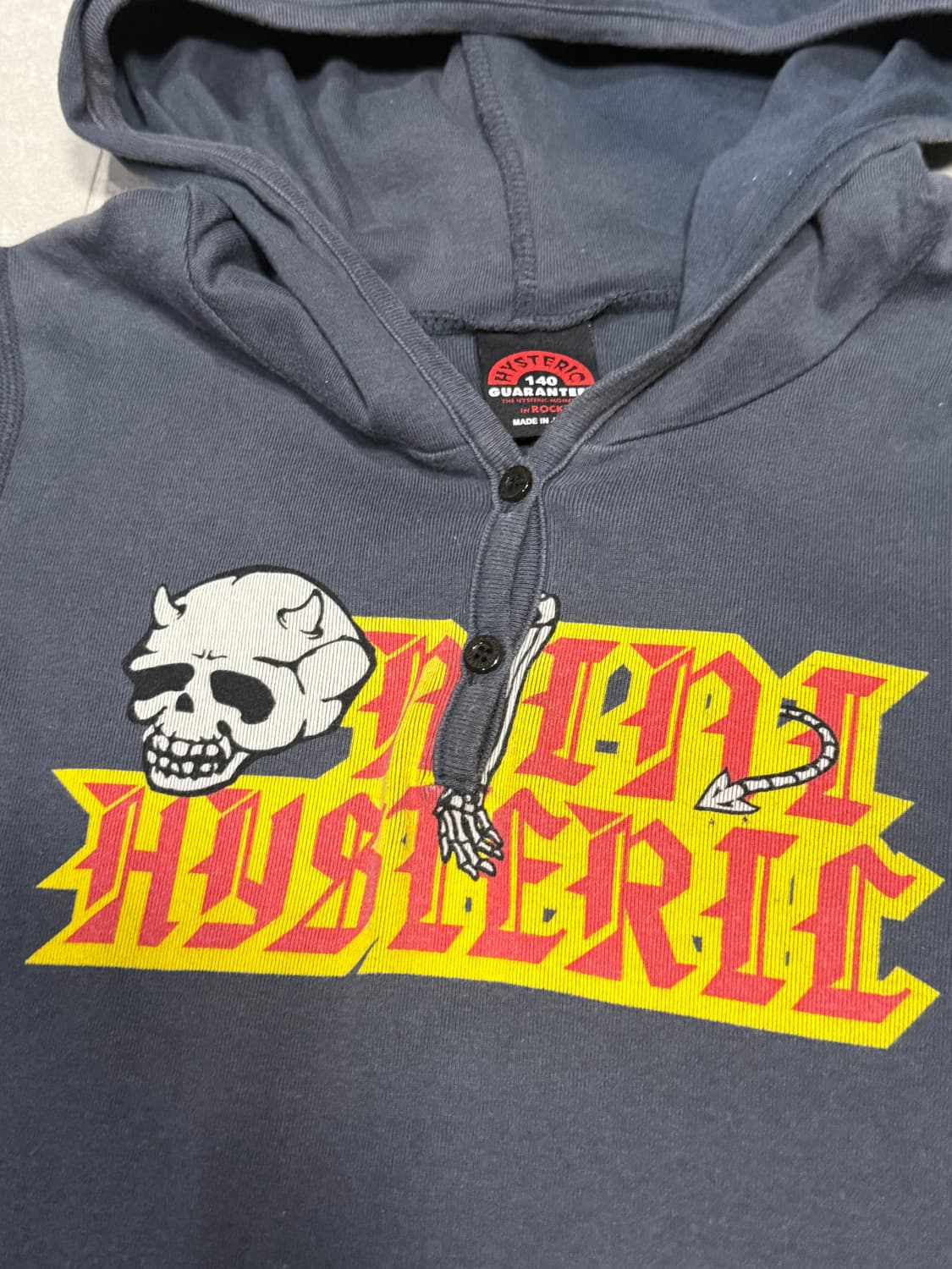 히스테릭 글래머 아카이브 아이코닉 로고 범벅 해골 버튼업 후드티 상품이미지3