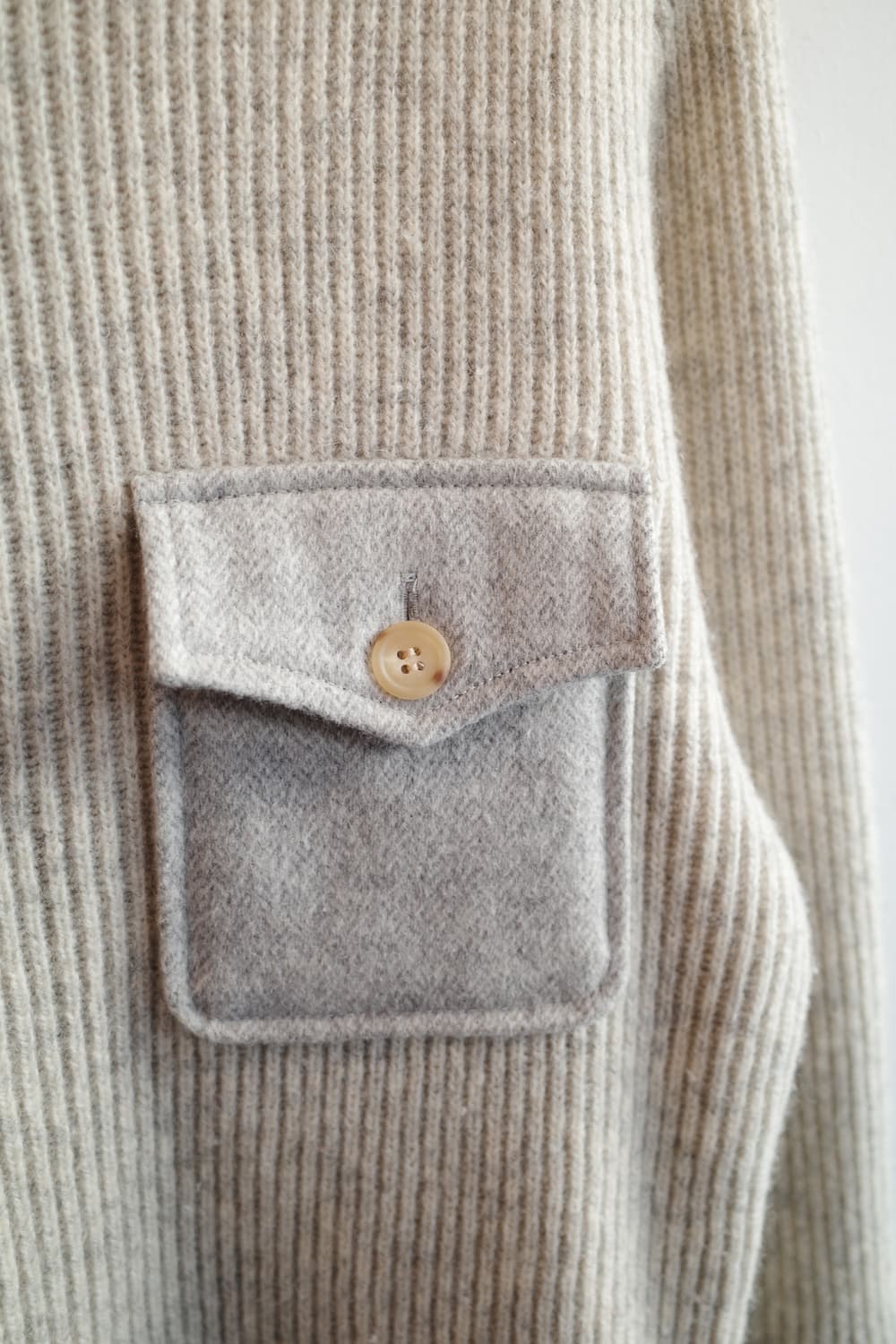 GALERIE VIE 투포켓 울 집업 니트  상품이미지4