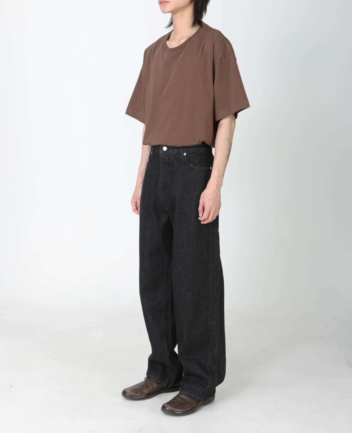 마티스 와이드 데님 팬츠 블랙워시드 (1사이즈) 상품이미지5