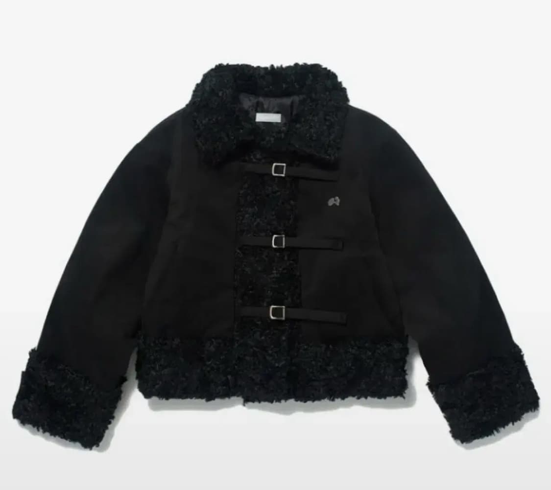 구해요) 허그유어스킨 시어링 퍼 자켓 무스탕 블랙 상품이미지1