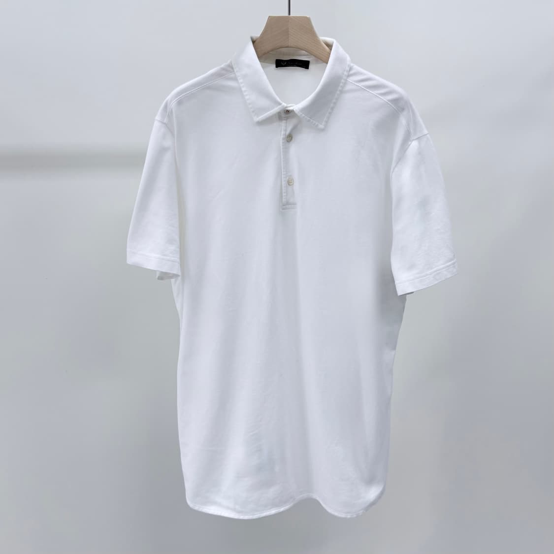 [S+급/XL] 로로피아나 코튼 폴로 반팔 카라티 화이트 상품이미지1