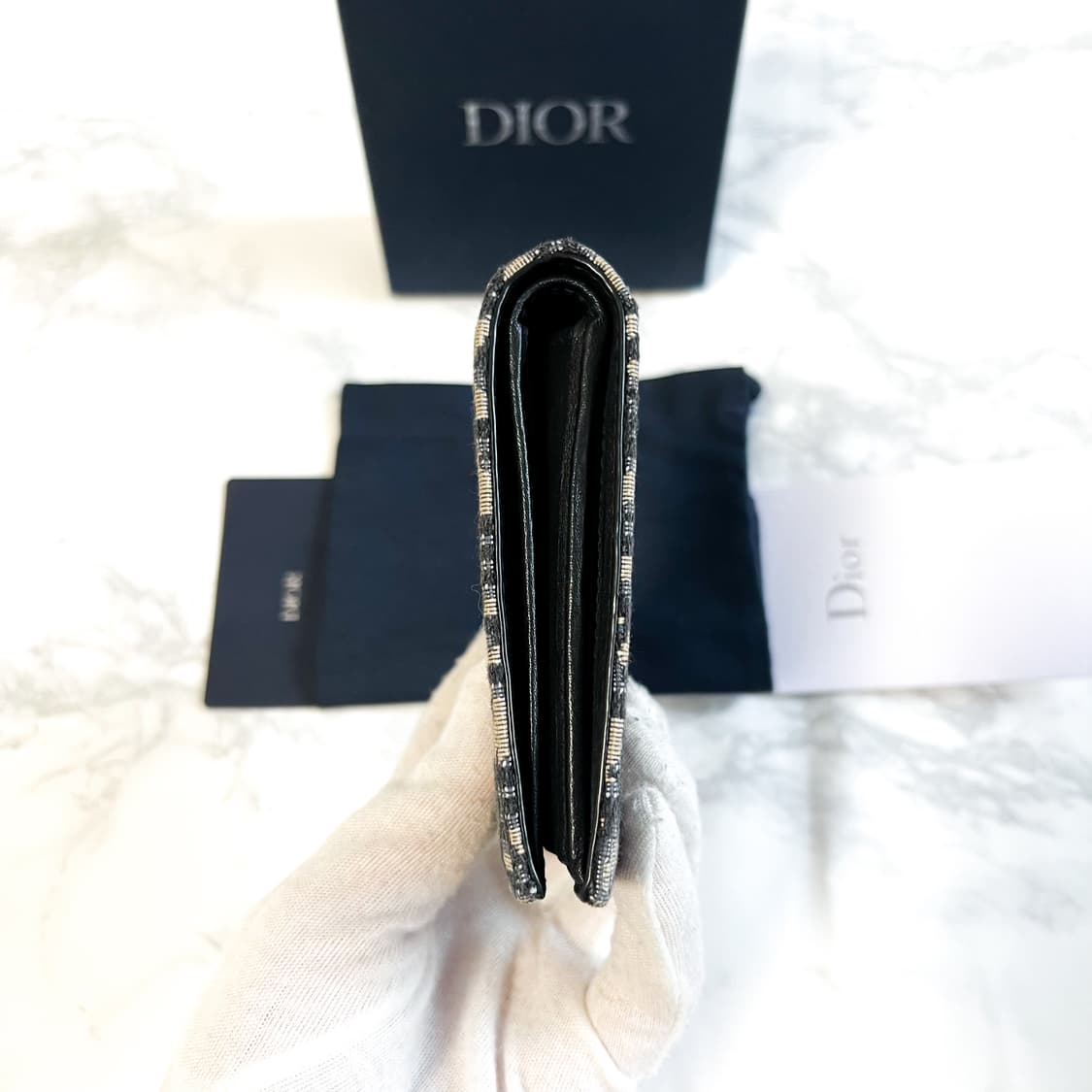 디올 오블리크 자카드 반지갑 상품이미지5
