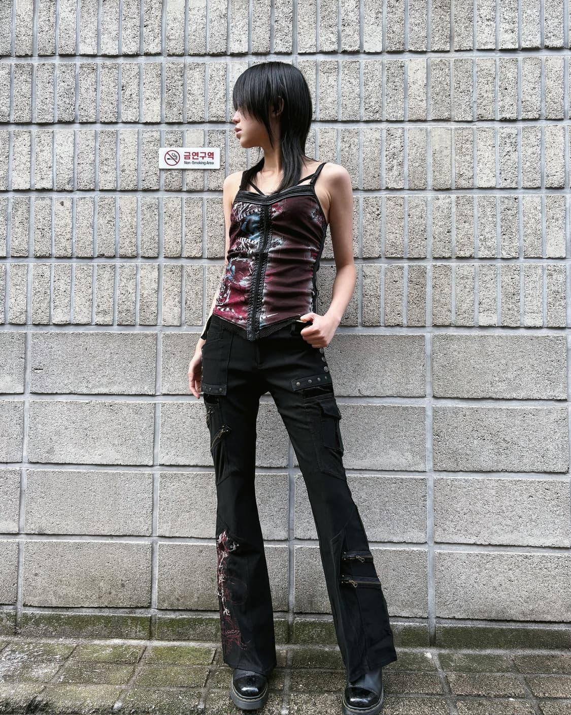 오즈온 오리엔탈 고딕 매쉬 부츠컷 팬츠 상품이미지6