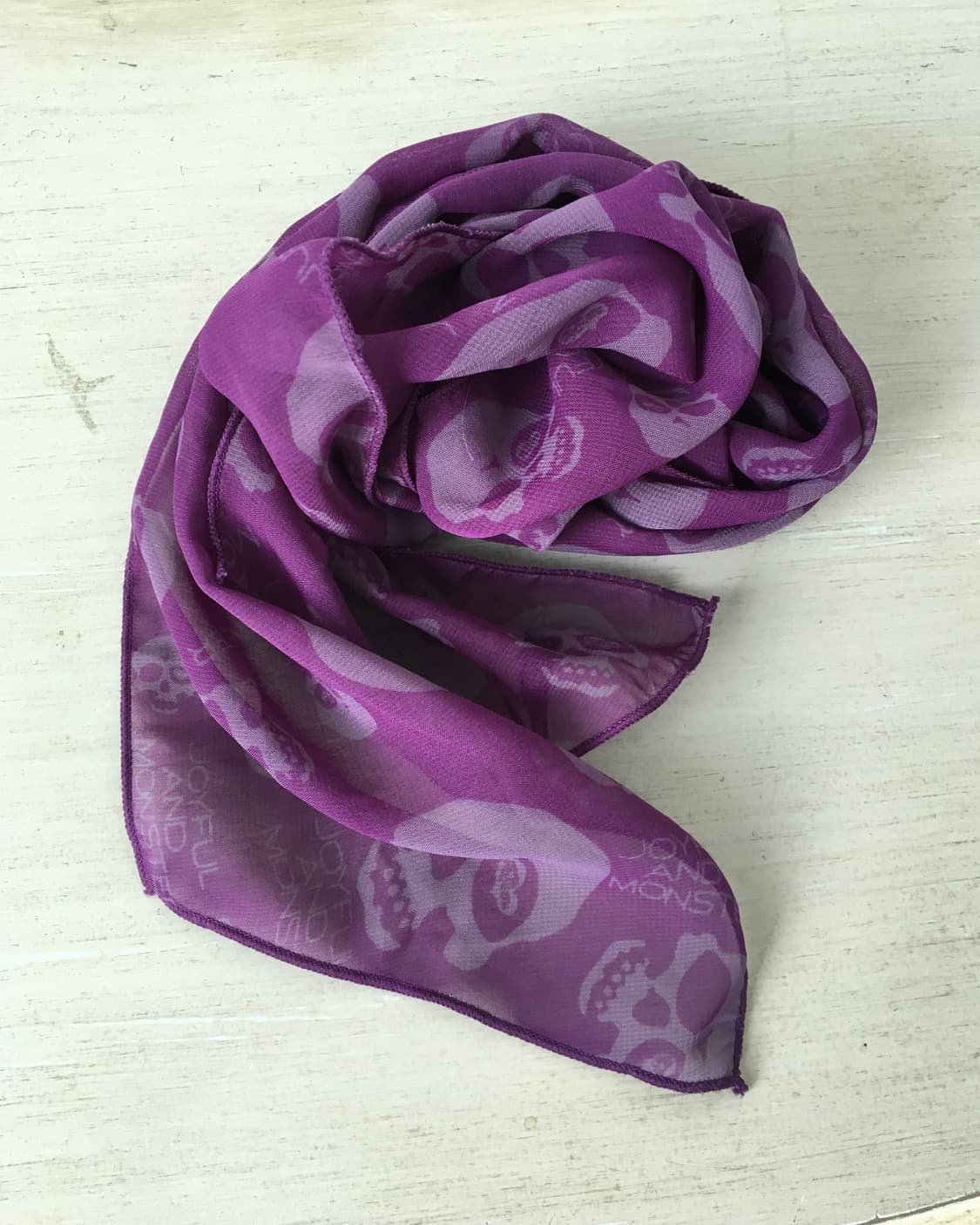 skull pattern scarf 상품이미지1