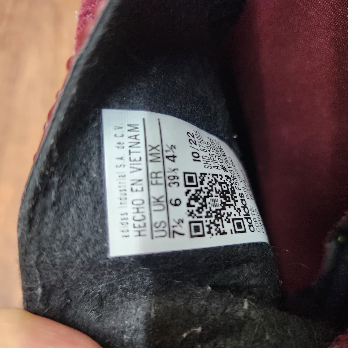 아디다스 가젤 볼드 버건디/옐로우 스니커즈 UK6(245~250) 상품이미지7