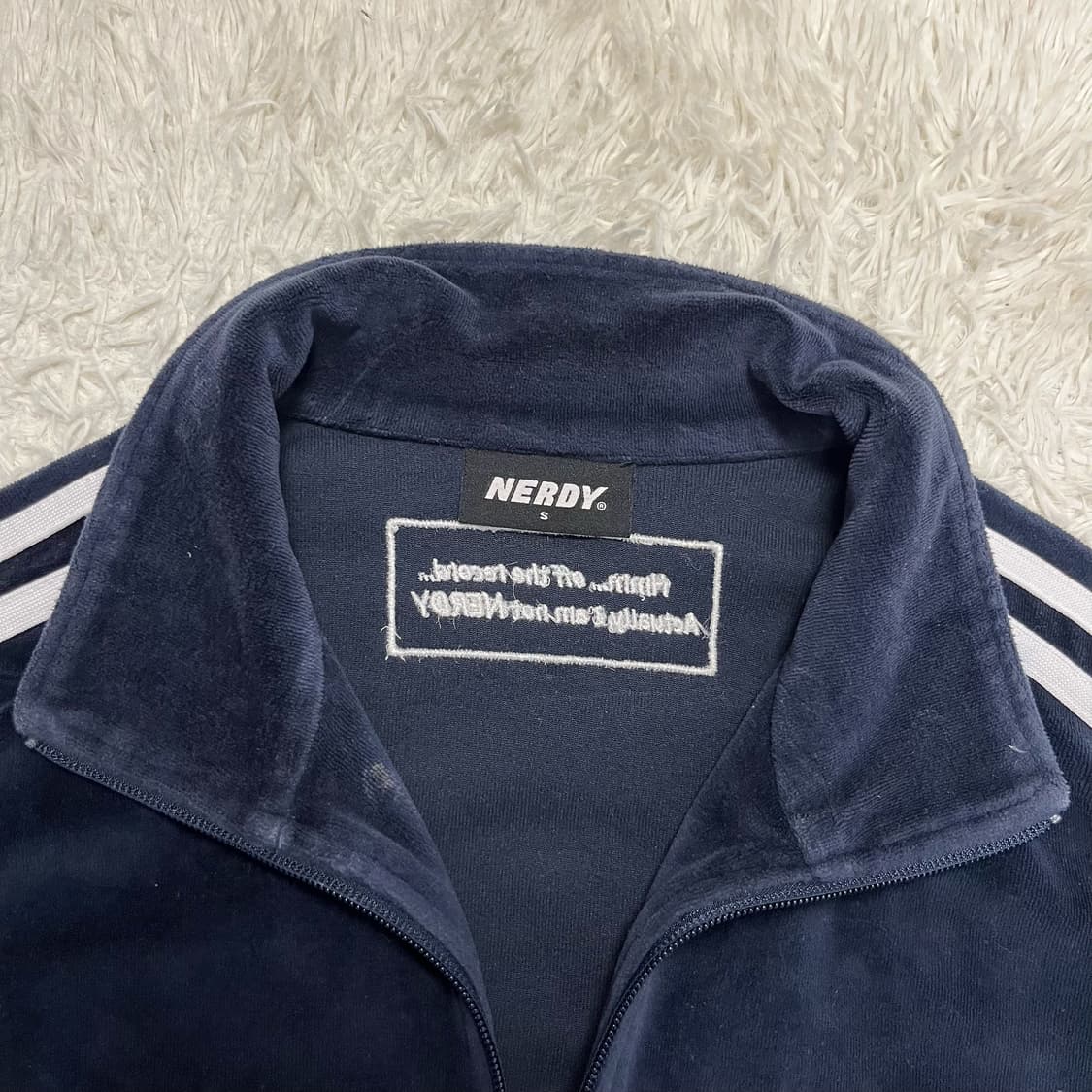 NERDY navy velvet jersey 상품이미지6