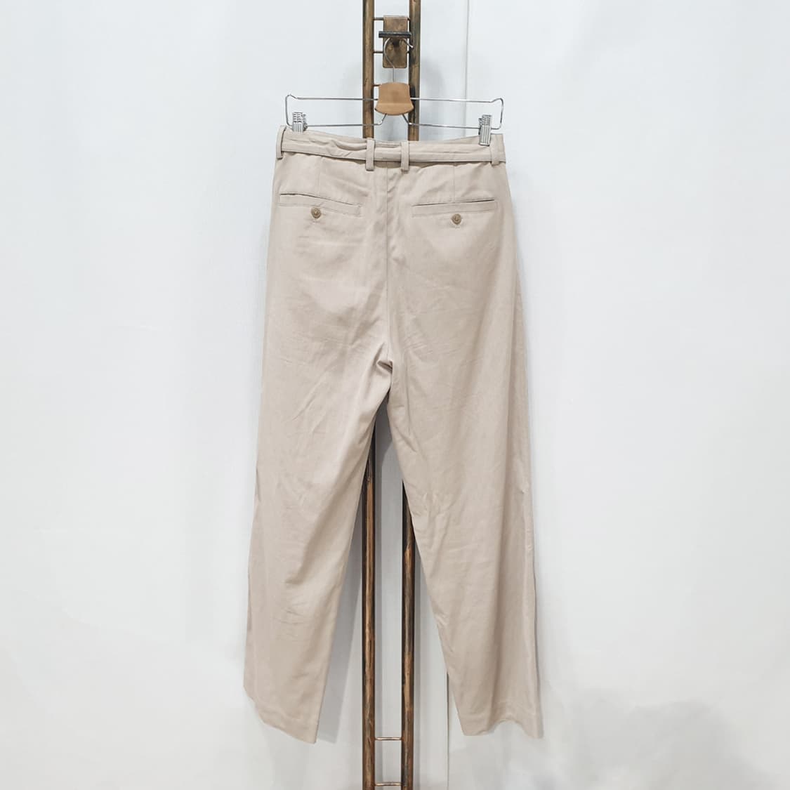 넌블랭크(Non Blank) 린넨 블렌드 벨티드 와이드 팬츠 M 상품이미지4