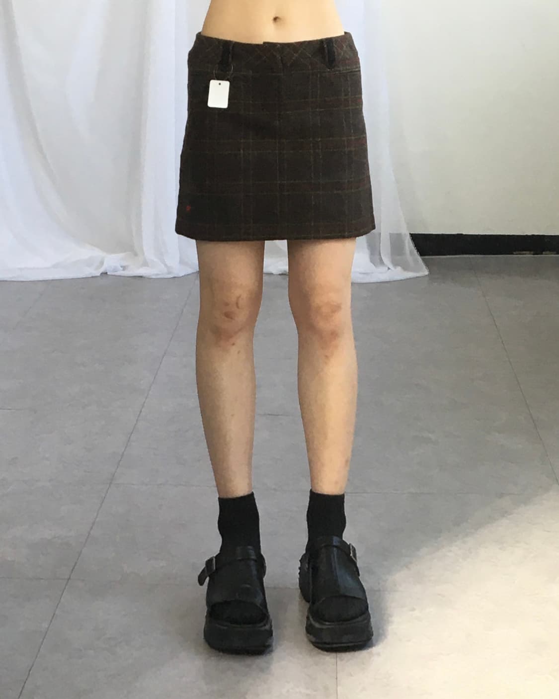 Check pattern mini skirt 상품이미지4
