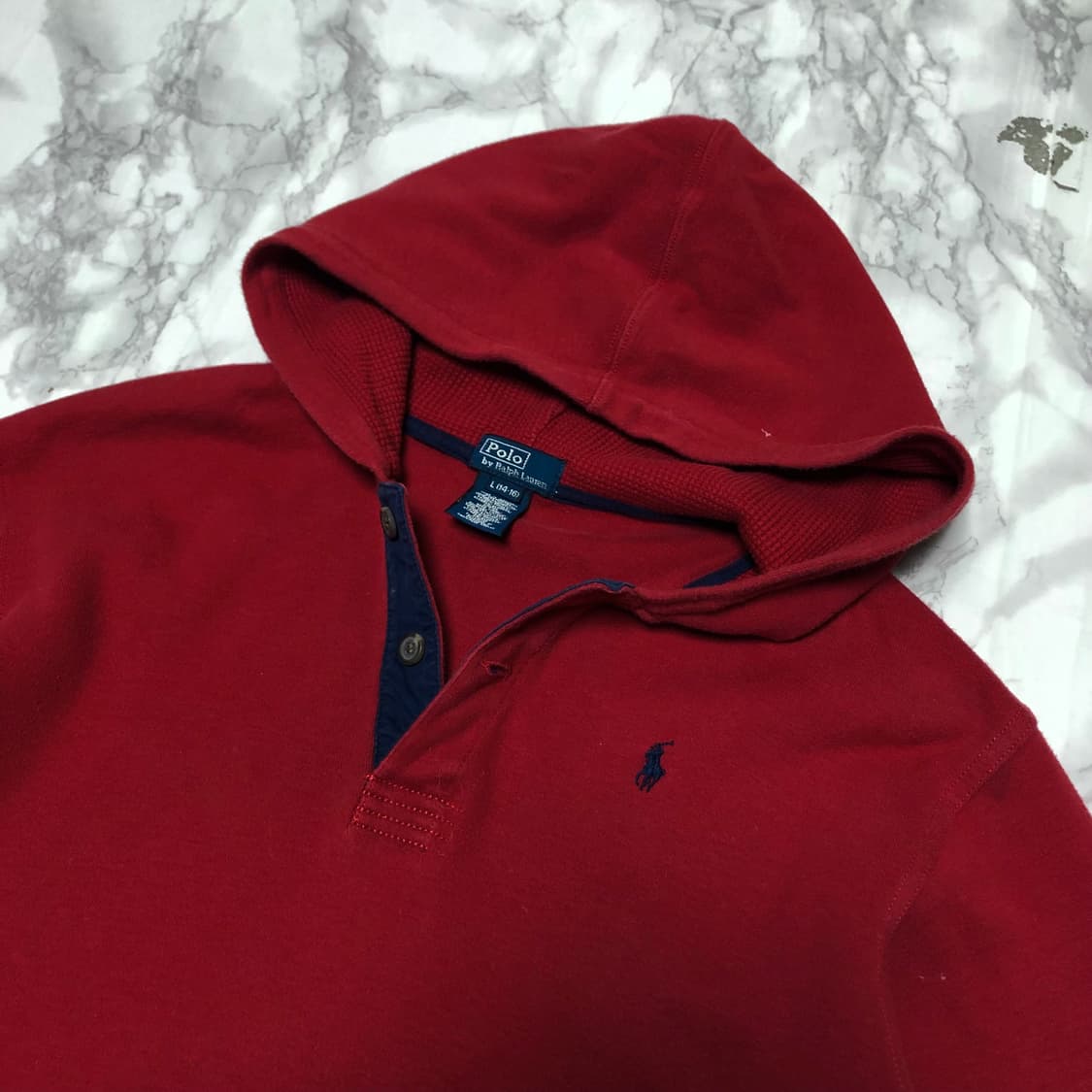 폴로 랄프로렌 후드티 딥레드 상품이미지2