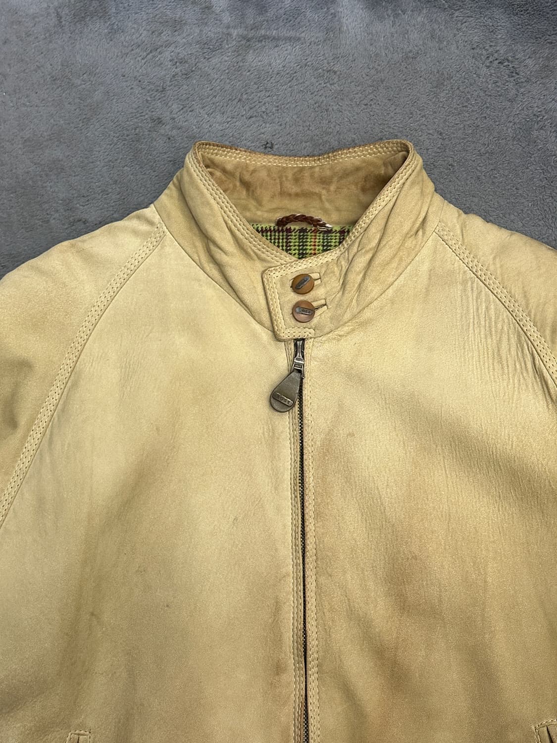80s HUGO BOSS 레더 블루종 자켓 XL 상품이미지4