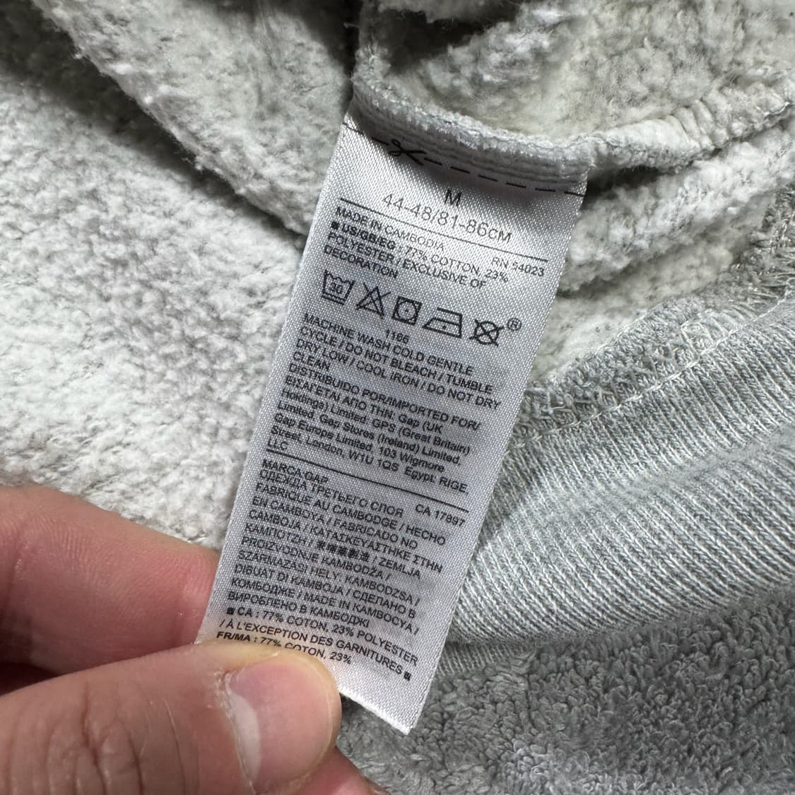 갭 그레이 후드티  상품이미지5