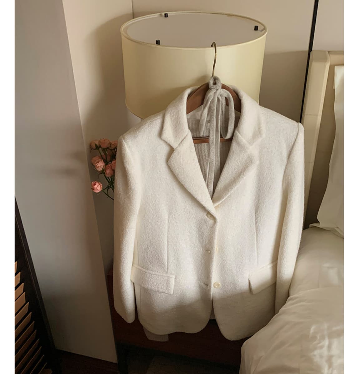 파인땡큐 화이트 부클 자켓 상품이미지2