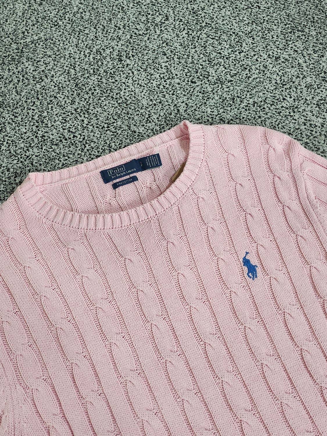 폴로 케이블 니트 (핑크 컬러) 상품이미지2