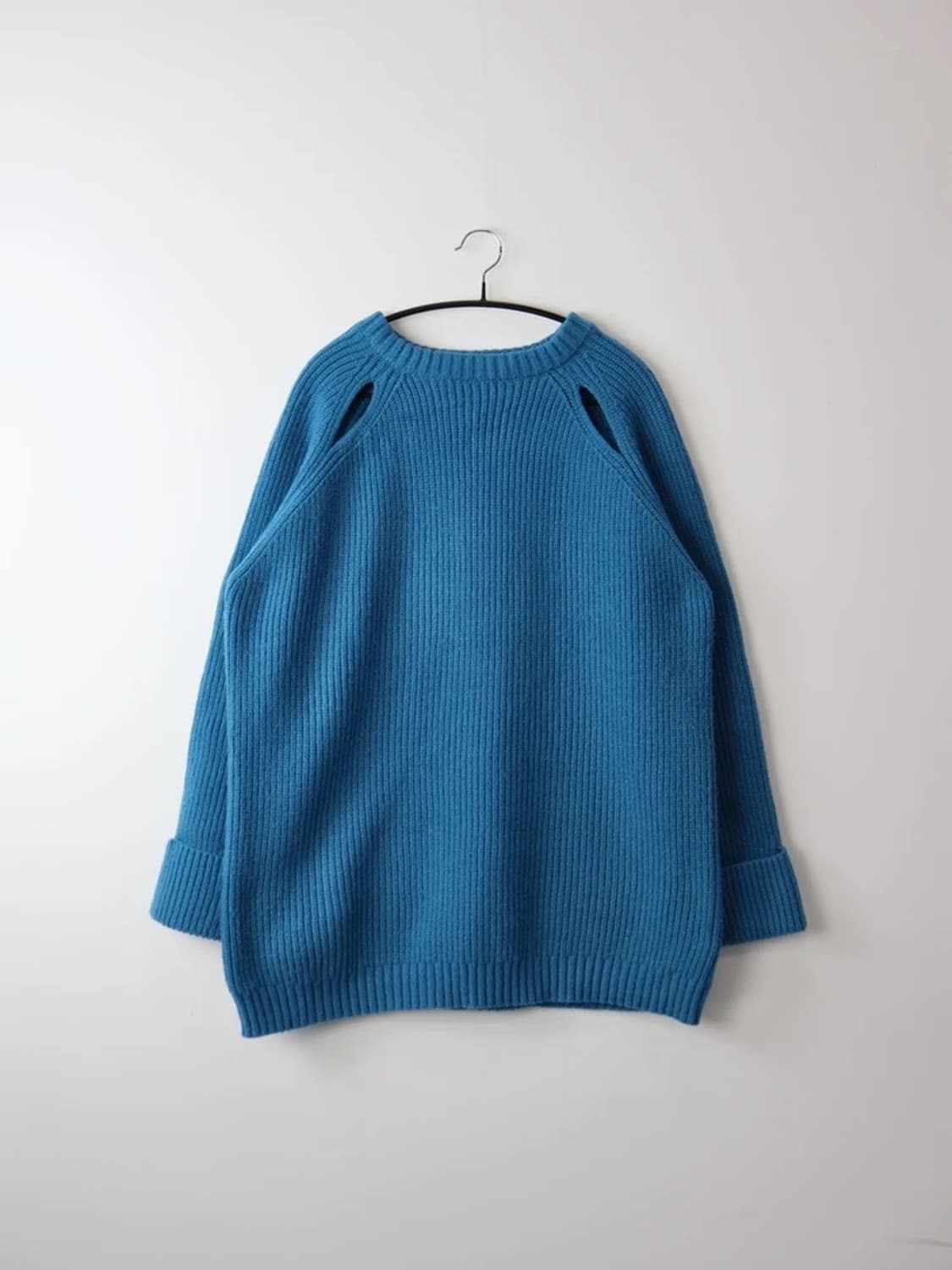 JPN Blue Shoulder Detail Knit Sweater 상품이미지4