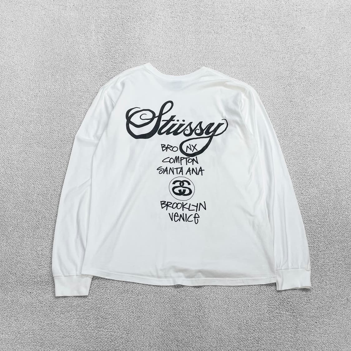 스투시 Stussy 월드투어 롱슬리브 화이트 상품이미지2