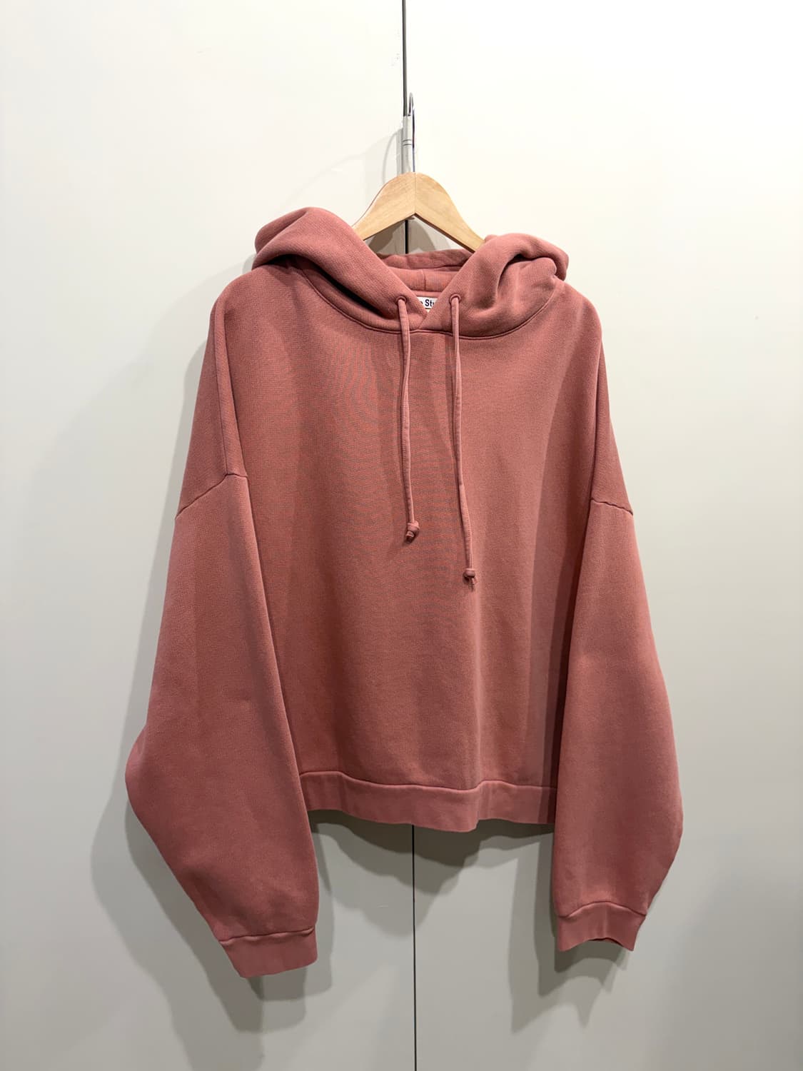 아크네 스튜디오 핑크 가먼트 후드 티셔츠 상품이미지3