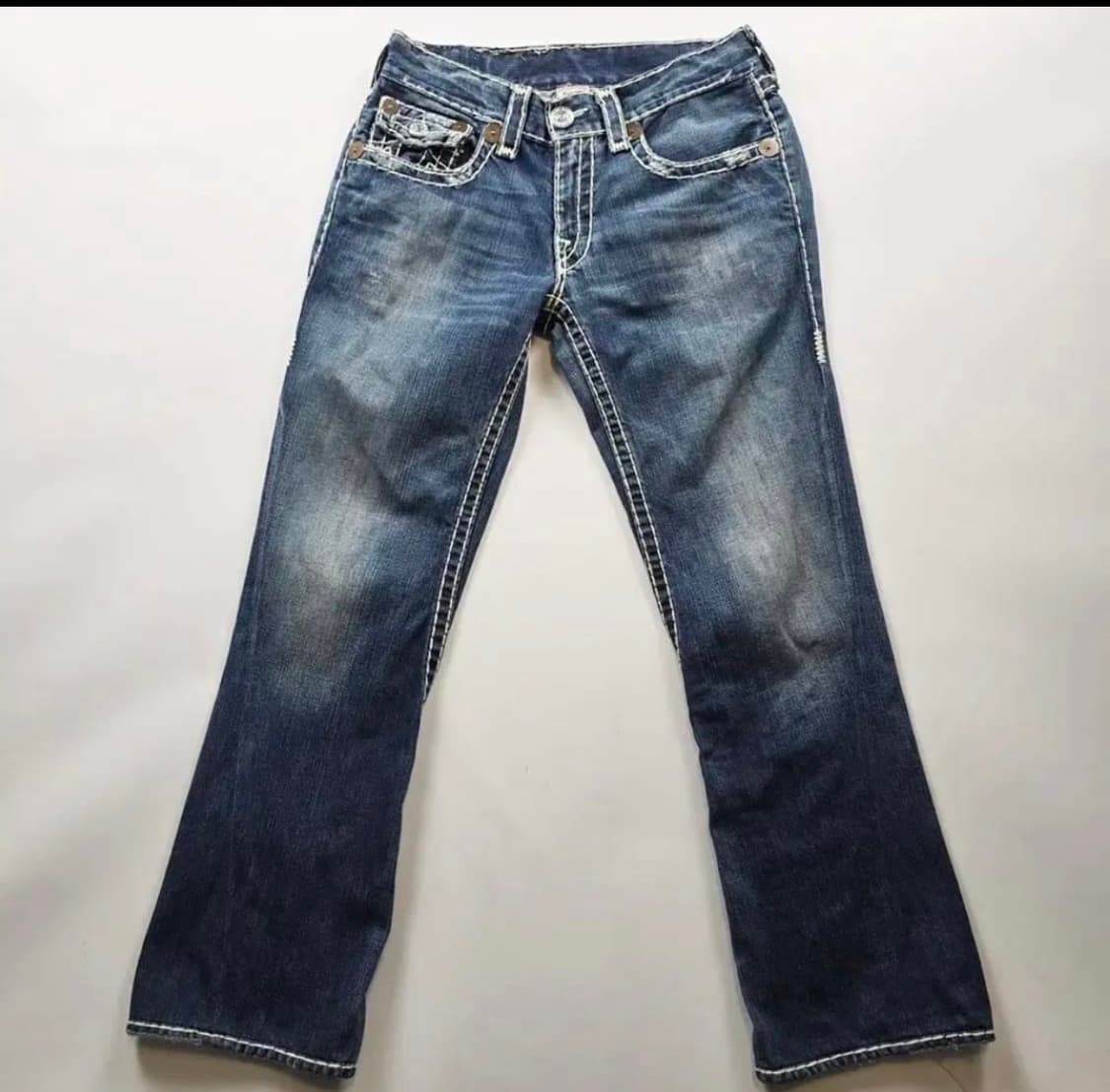 트루릴리전 조이 워싱 데님 부츠컷 청바지 스티치 상품이미지1