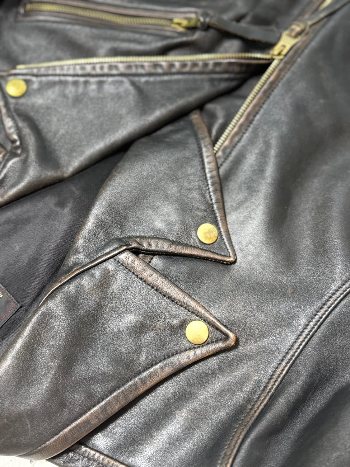 rrl 더블알엘 레더모토자켓 s 상품이미지5