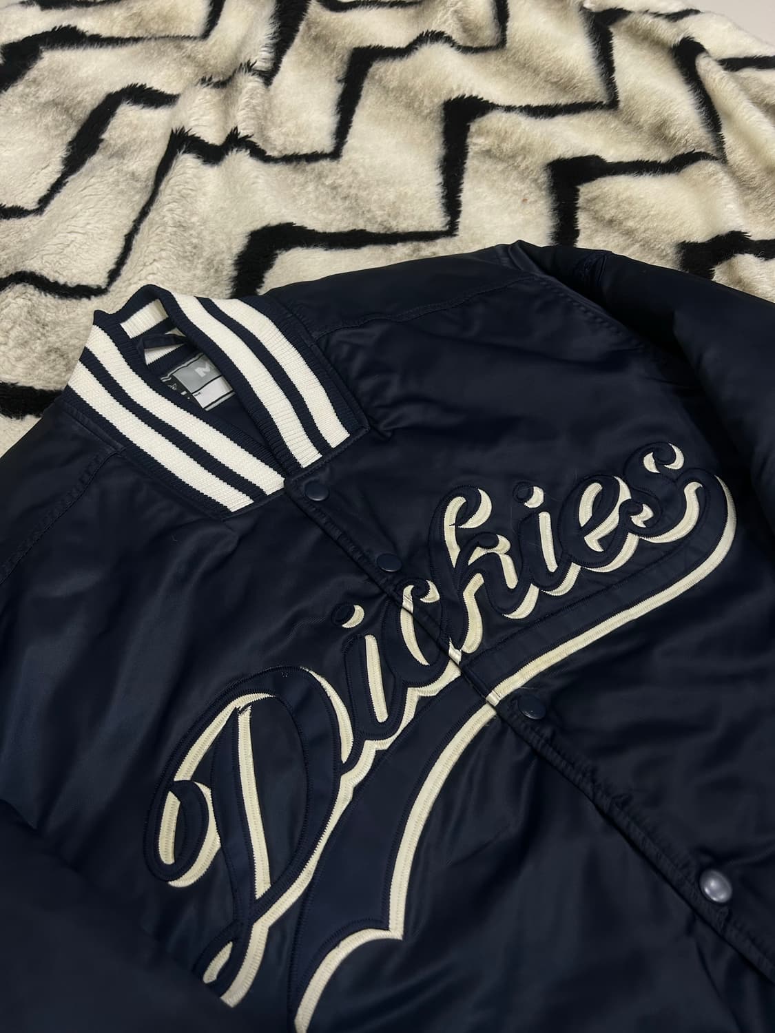 [M]디키즈 오버핏 빅로고 스타디움 자켓/네이비/이염 상품이미지1