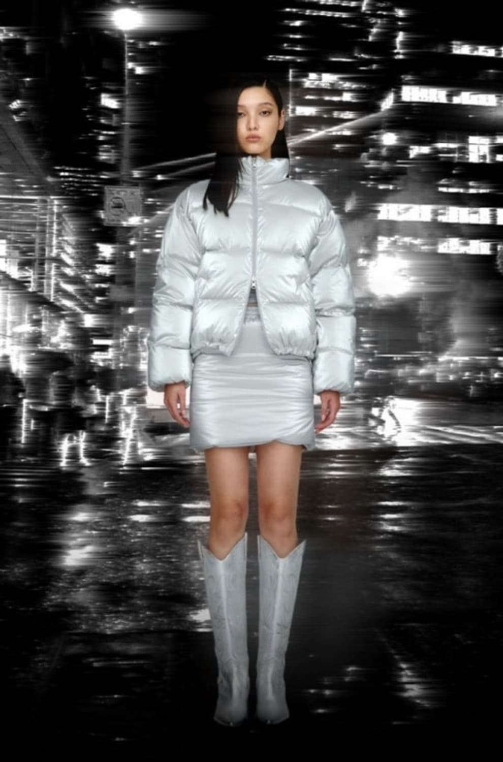 나체 NACHE GLARE REVERSIBLE PADDING SILVER 상품이미지3