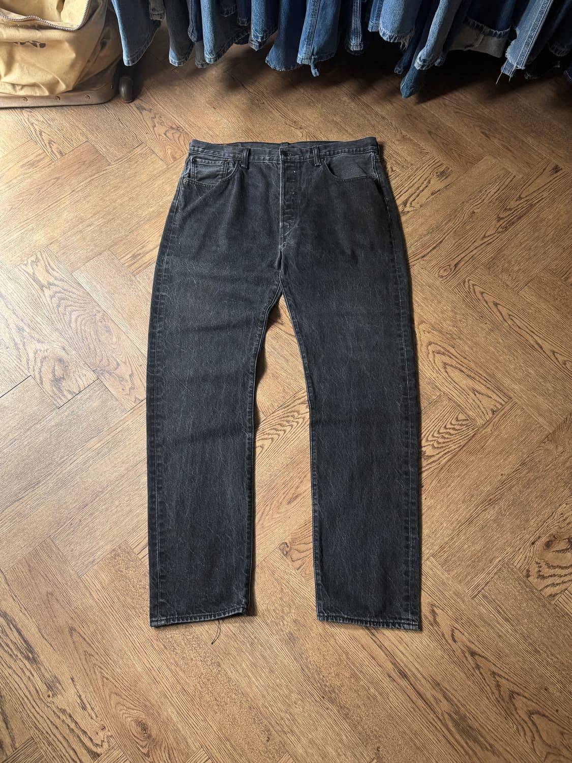 [36]리바이스 501CT 테이퍼드 흑청 데님 팬츠 상품이미지2