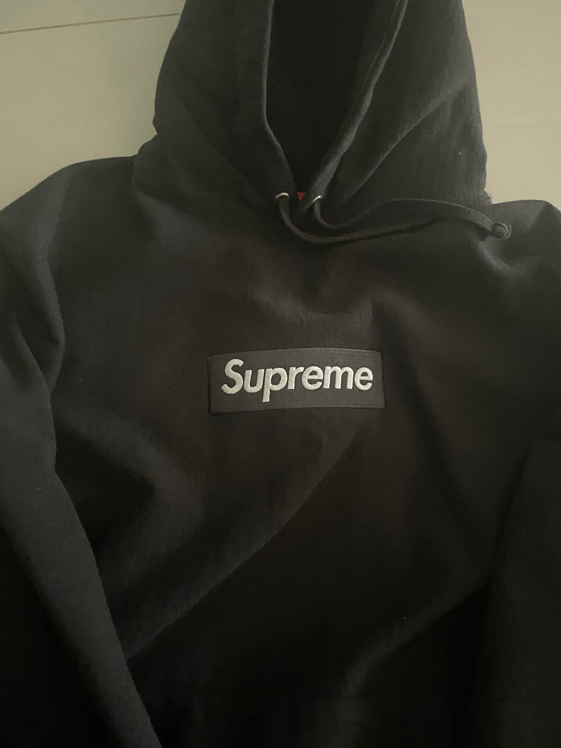 슈프림 블랙 박스로고 후드 m 상품이미지2