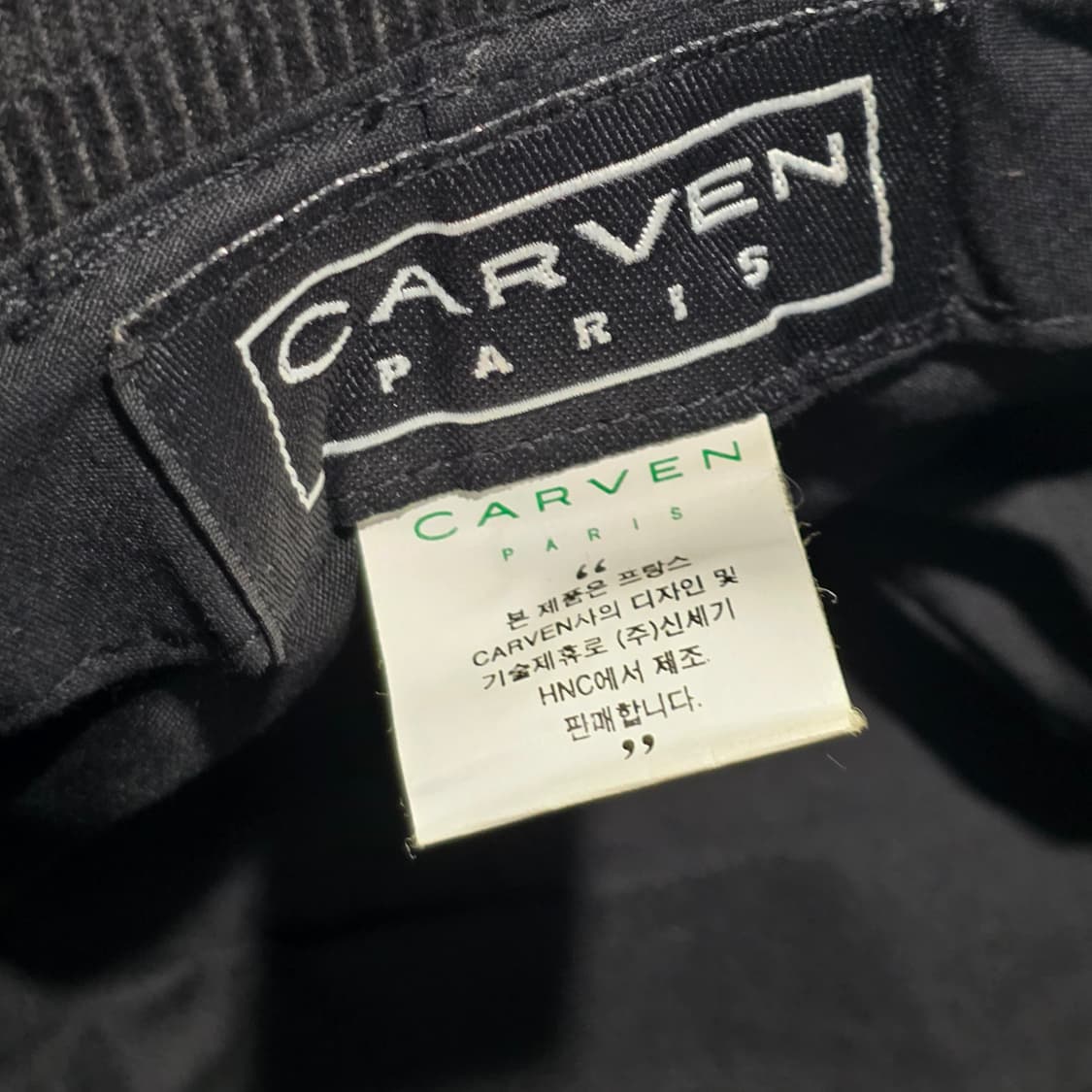 L9-3:카르벤 코듀로이 버킷햇 블랙 57~59cm CARVEN Cord 상품이미지6