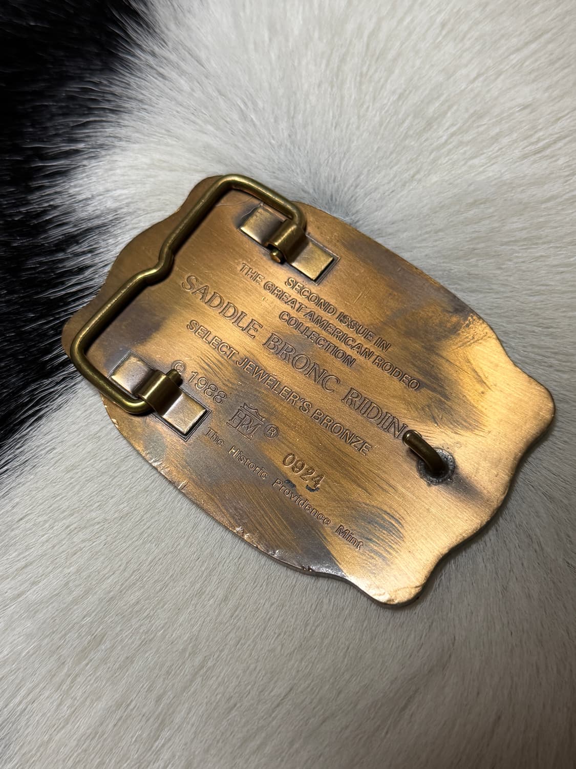 1988 웨스턴 로데오 벨트 청동 버클 상품이미지2