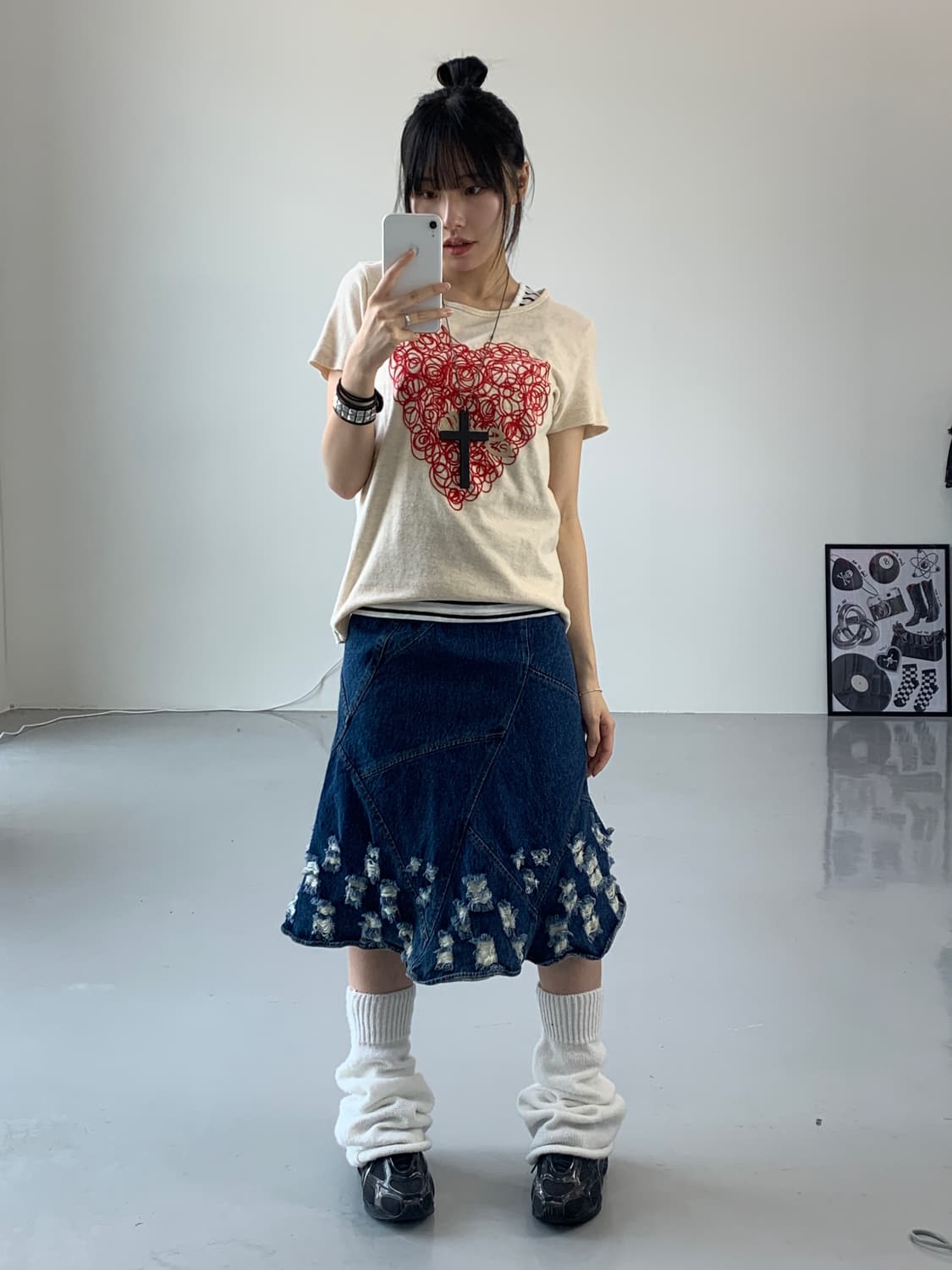 Jpn Denim Midi Skirts 상품이미지4