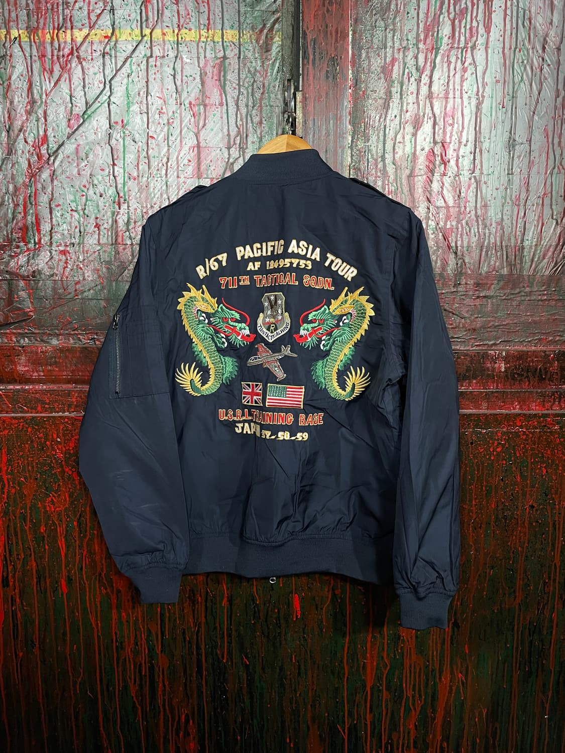 일본 빈티지 KILL CITY 리버시블 스카잔 마원 ma-1 자켓 M 상품이미지8