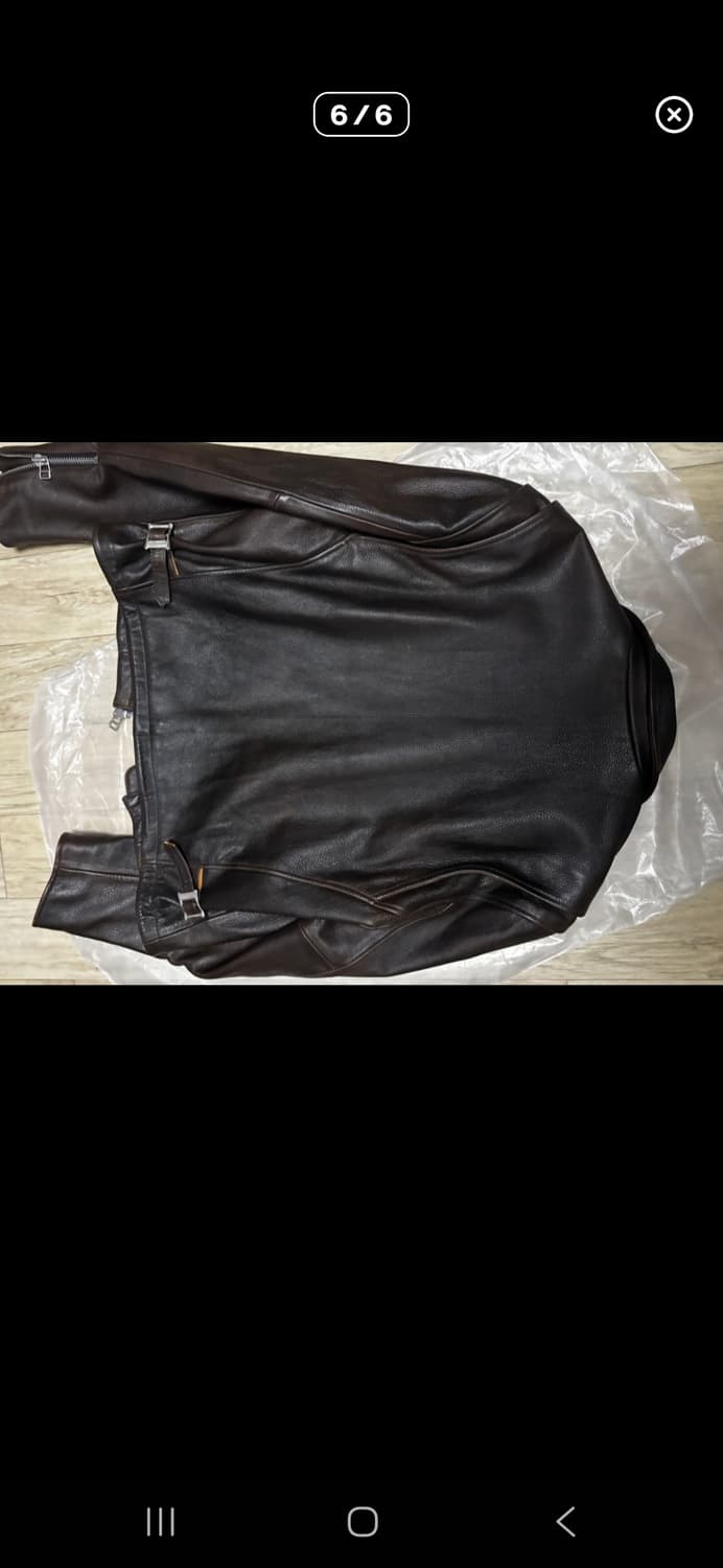 토니웩 크롭 레더자켓 브라운 L 상품이미지7