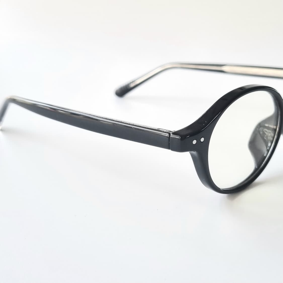 빈티지 타원형 레트로안구 뿔테 블랙 안경테 상품이미지9