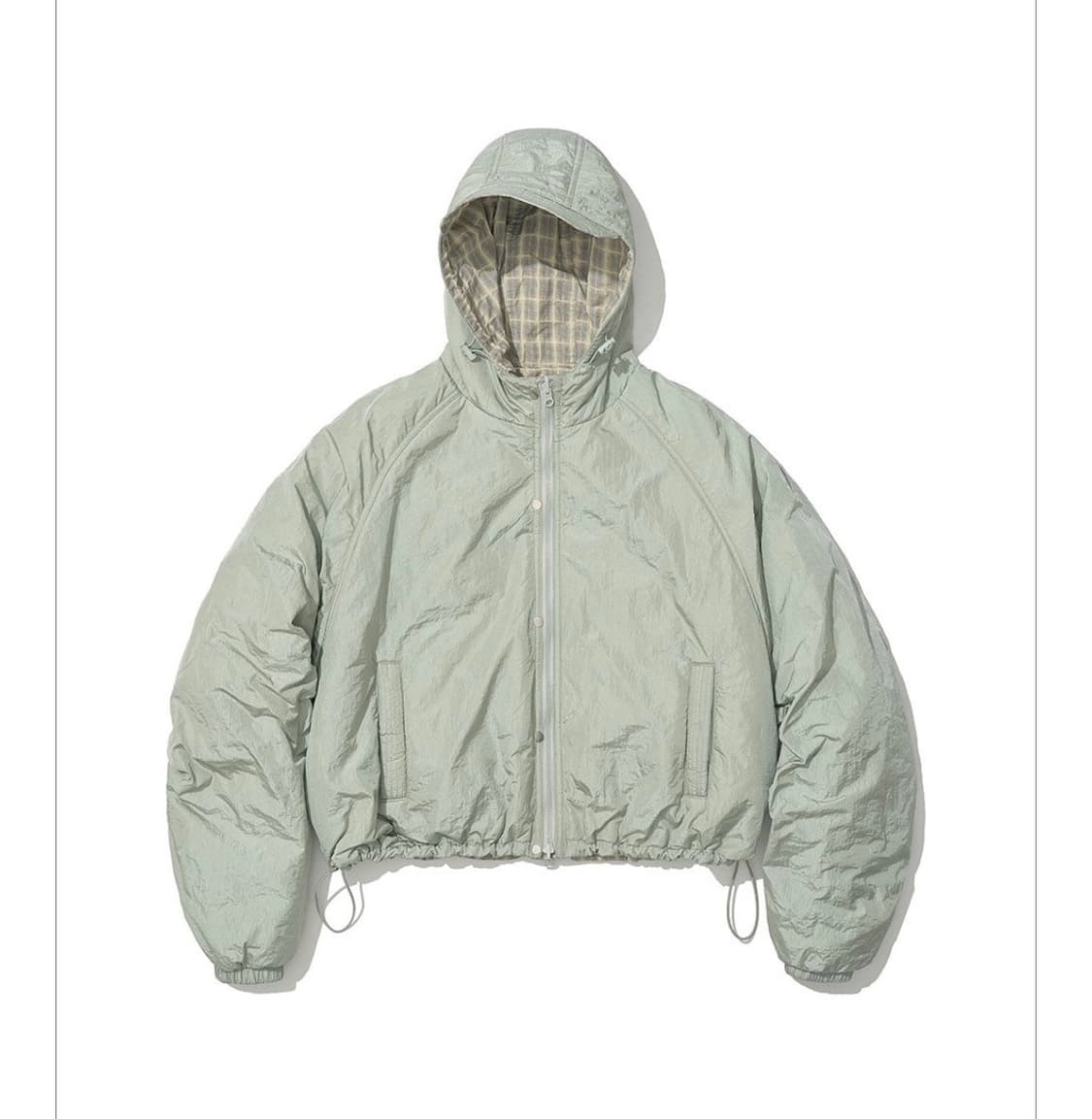 파르티멘토 우먼 - 리버시블 후드 윈드브레이커 (민트 그레이) 상품이미지1