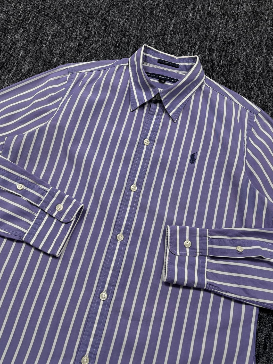 폴로 퍼플 스트라이프 셔츠 상품이미지4