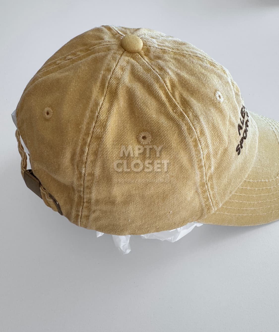 Alex Eagle 워시드 코튼 볼캡 머스터드 옐로우 상품이미지3