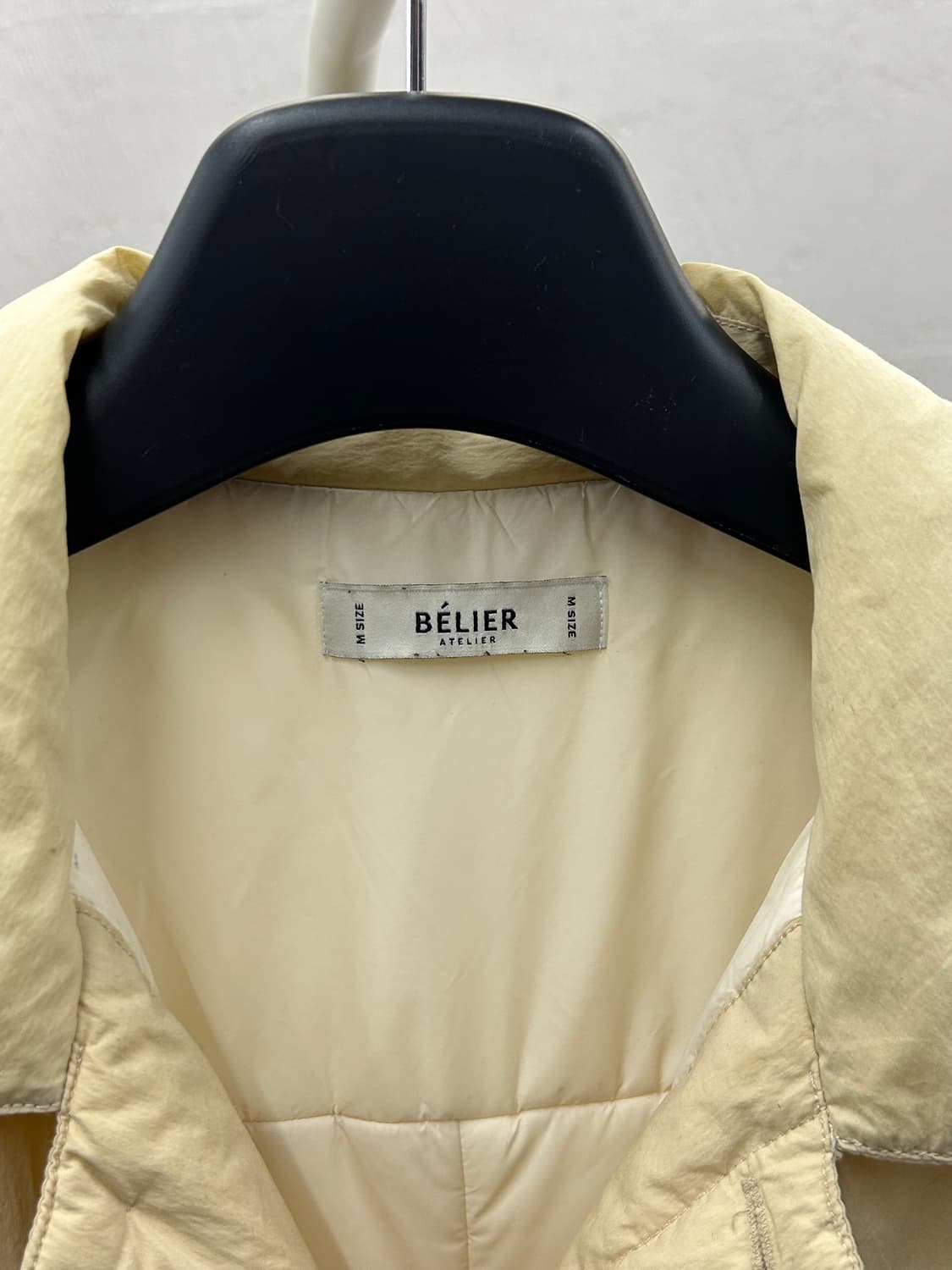 빌리에(Belier) 베이지 오픈 카라 셔츠 남방 상품이미지4