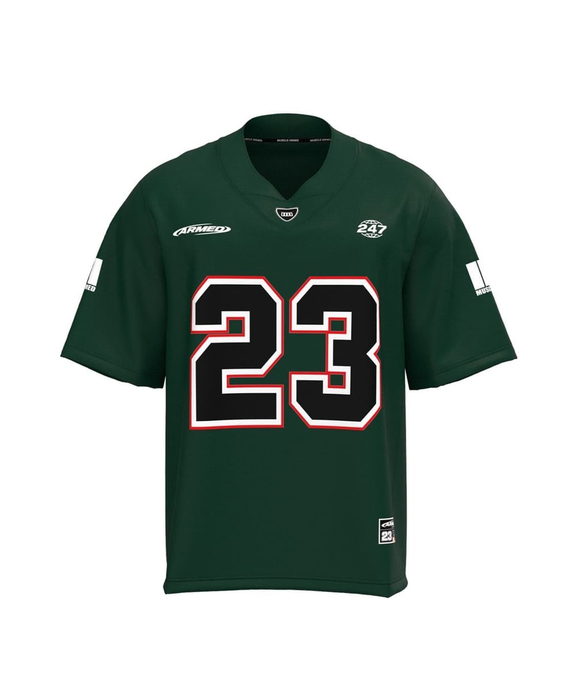 머슬암드 ARMED 23 저지 반팔 티셔츠 그린 XXL 상품이미지3