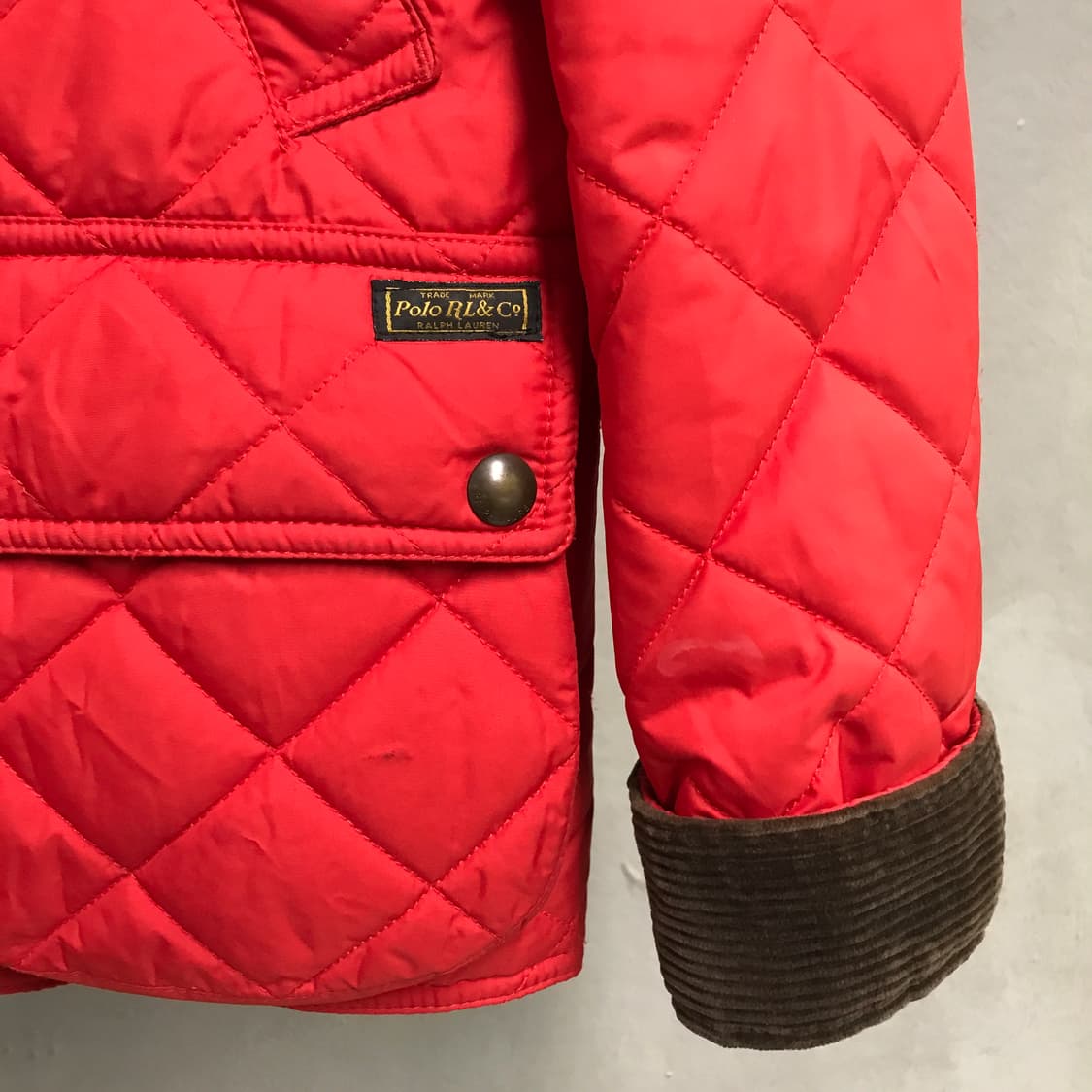 폴로 랄프로렌 퀄팅 자켓 레드 XS(W) 상품이미지4