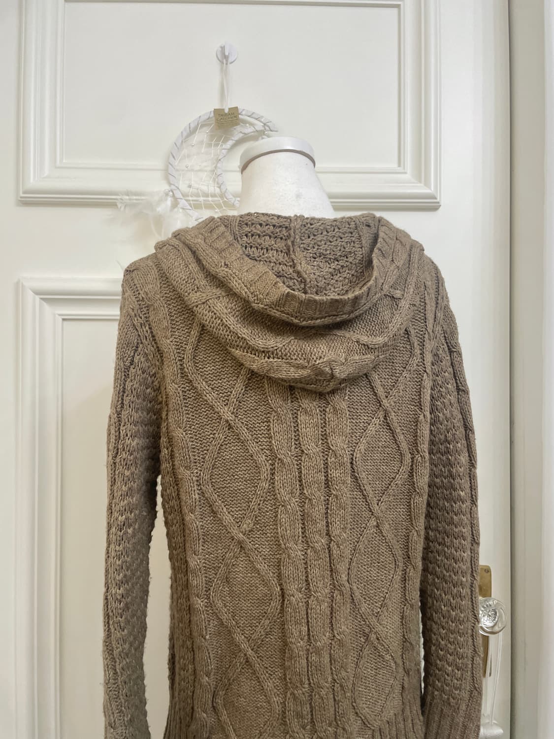 vintage brown twist pocket point hoodie- 상품이미지4