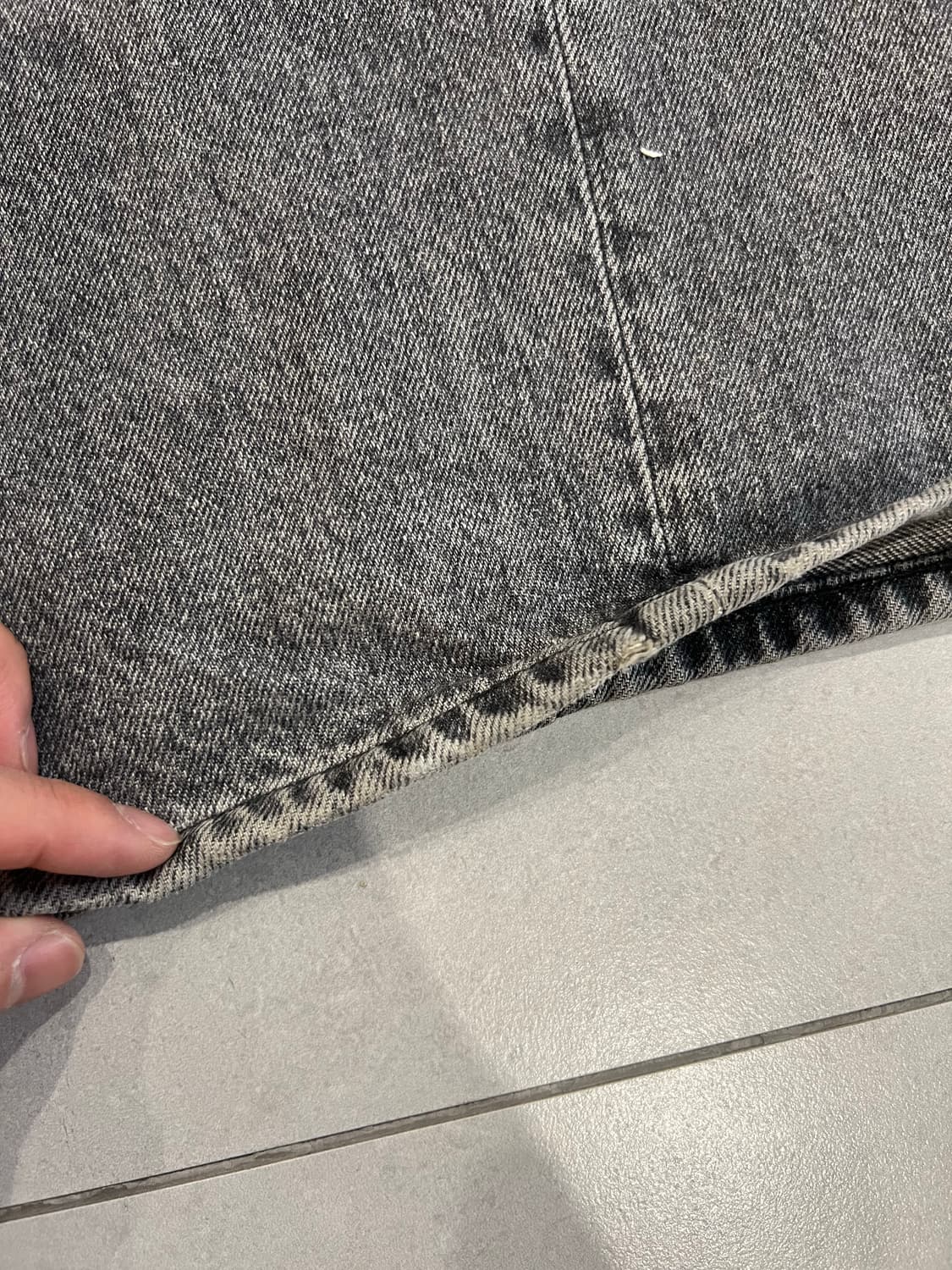 선플라워 와이드 트위스트 데님 블랙스톤 32x32 상품이미지7