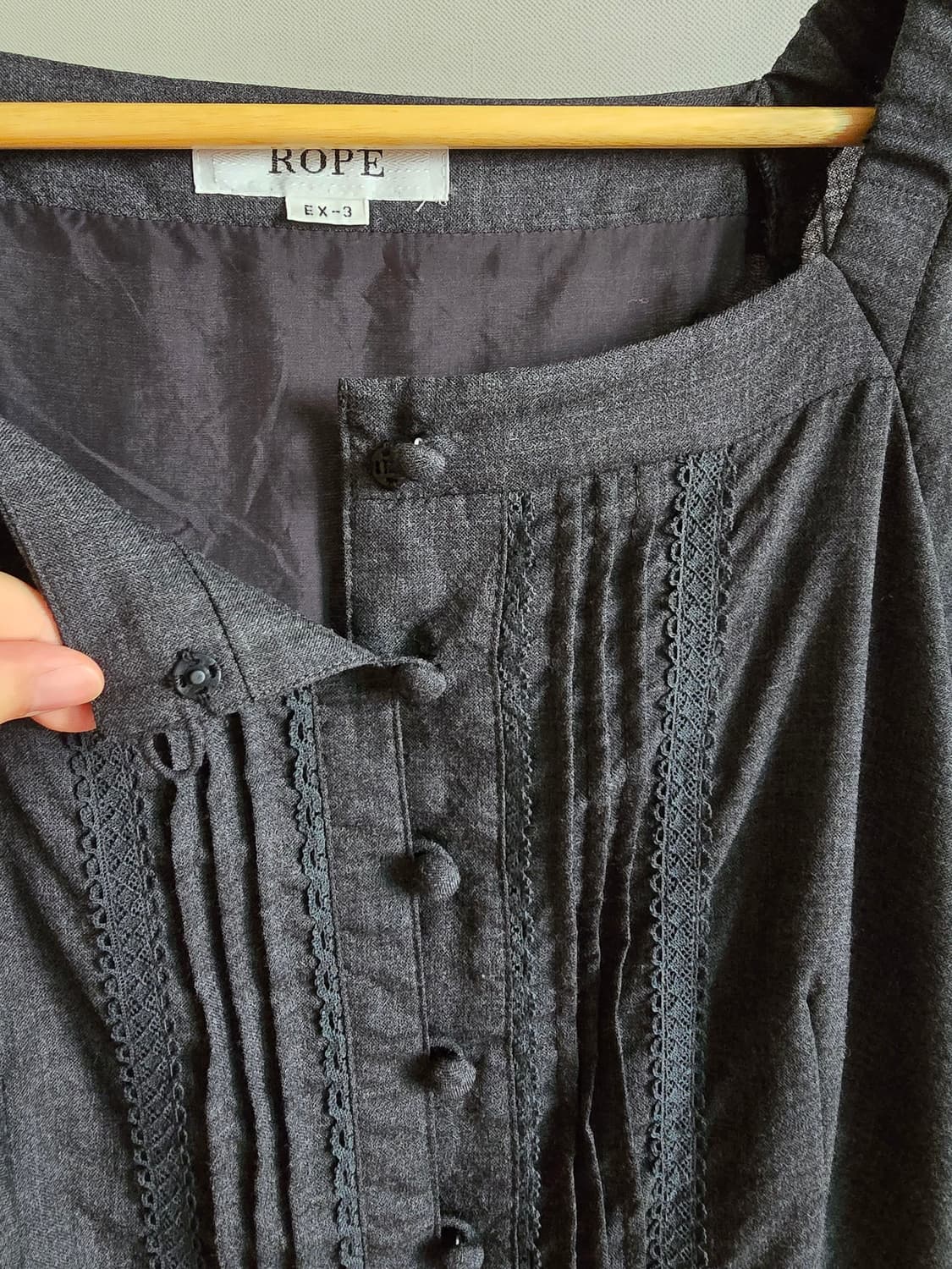 ROPE 스퀘어넥 울 원피스 (EX3) 상품이미지5