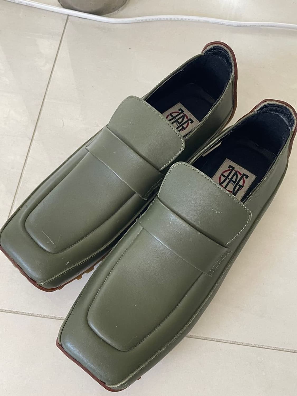 GREEN LEATHER SHOES  가죽 신발 상품이미지5