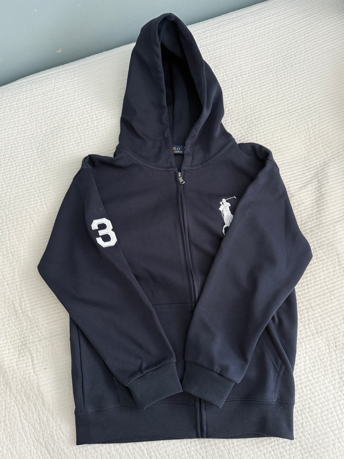 빅포니 후드집업 네이비  상품이미지1