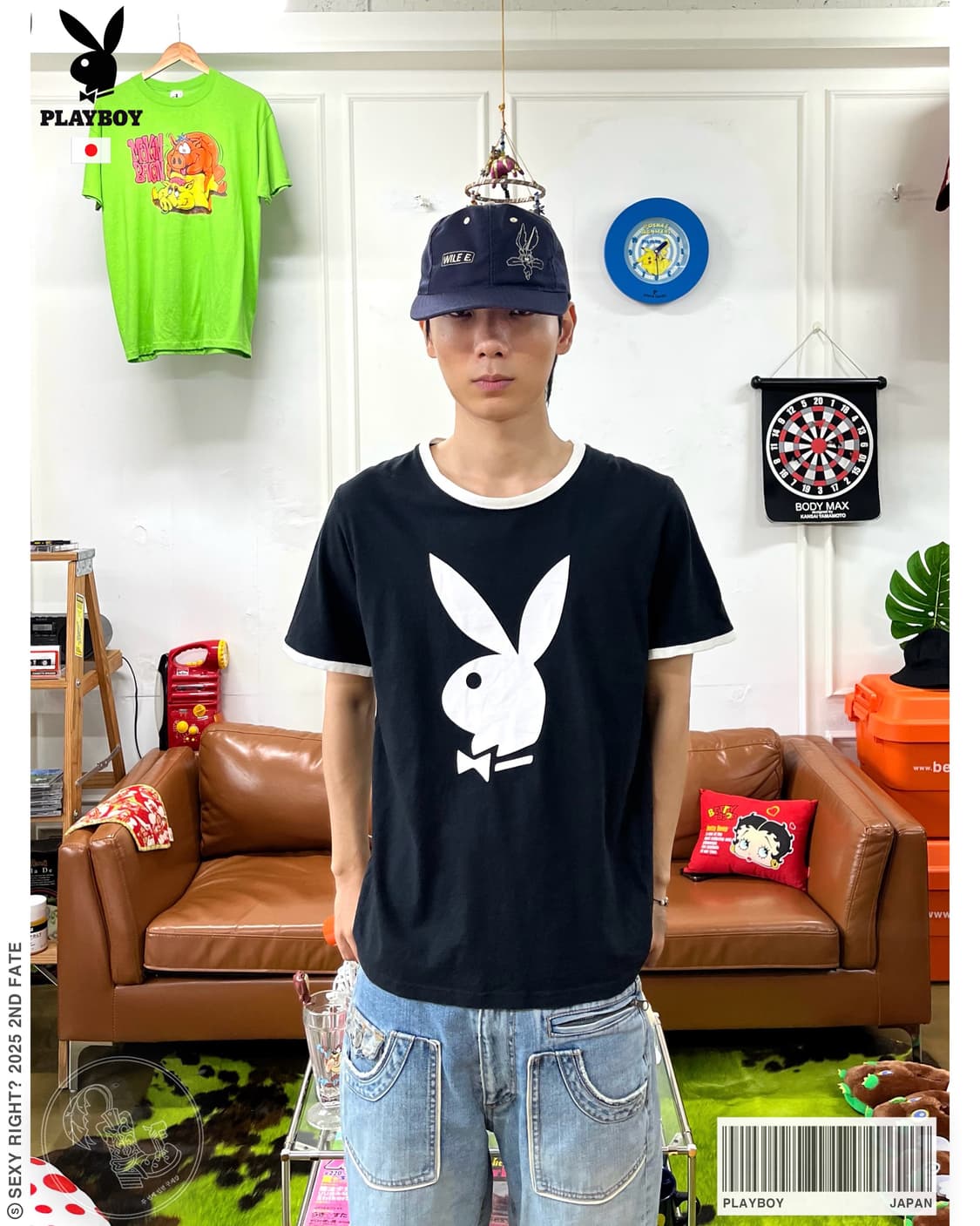 Playboy Vintage Big Logo Ringer T-Shirt 상품이미지1