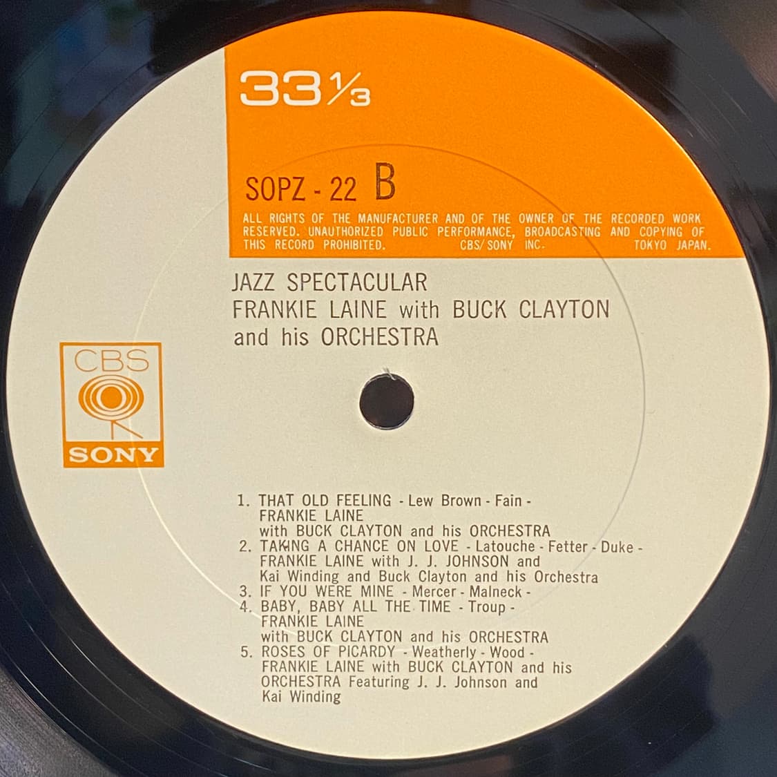 (LP-재즈보컬) Frankie Laine And Buck Clayton 상품이미지5