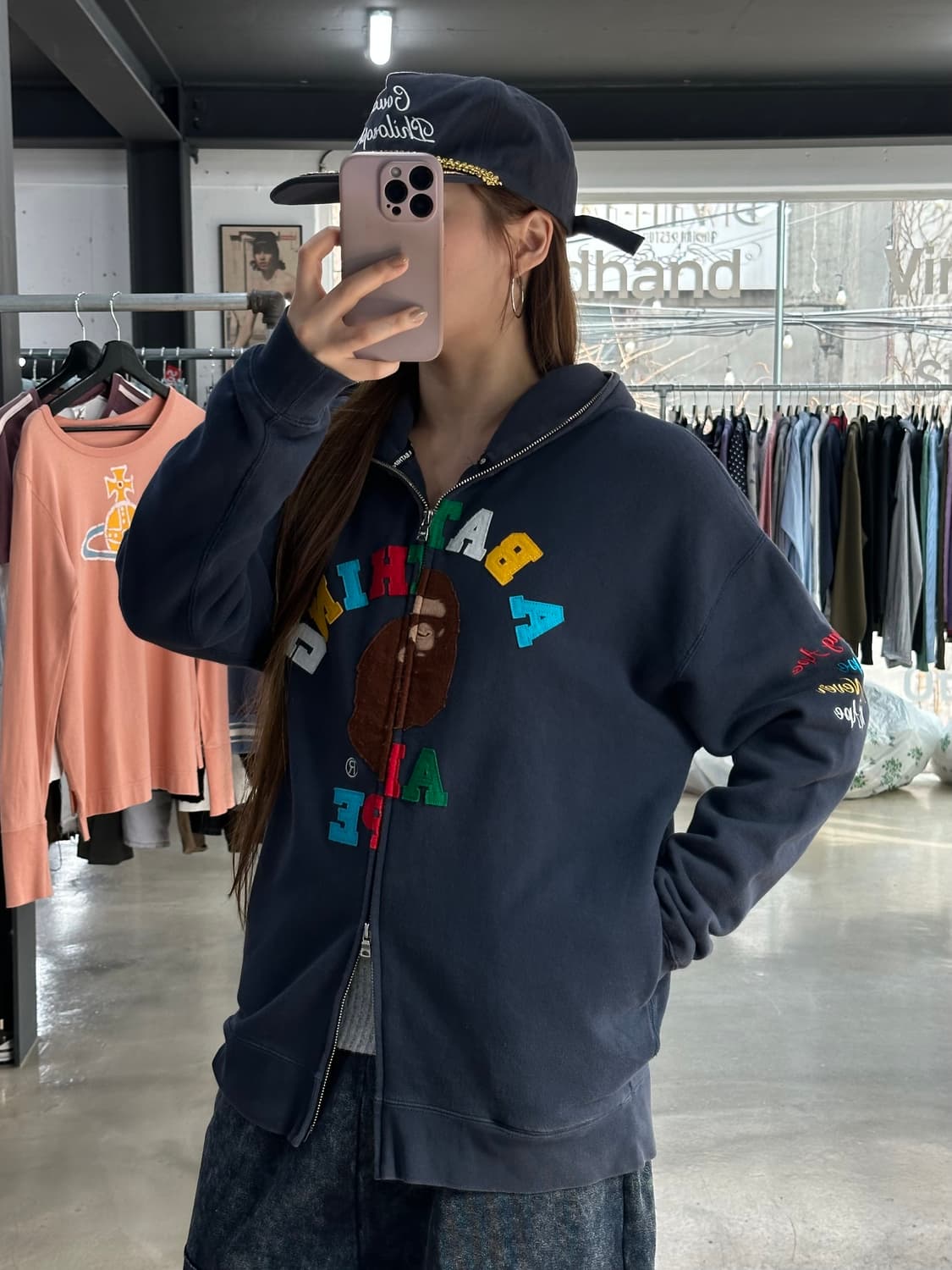 베이프 OG 컬러패치 컬리지 풀 후드집업 상품이미지1