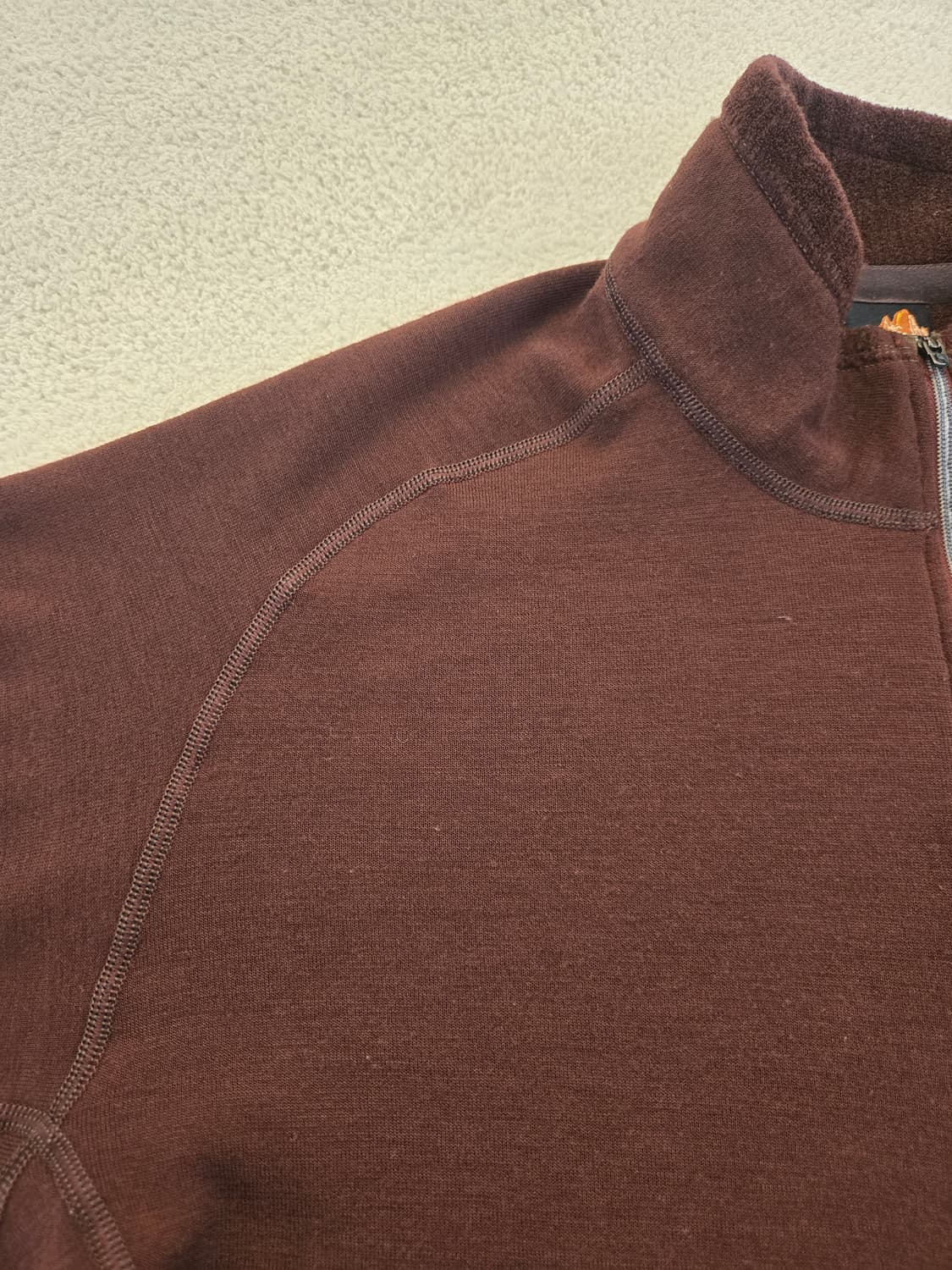 파타고니아 브라운 하프집업 긴팔티(올드 희귀템) L 상품이미지5